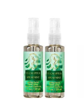LOT of 2 Bath & Body Works Eucalyptus Spearmint Sanitizer Spray 1 oz.